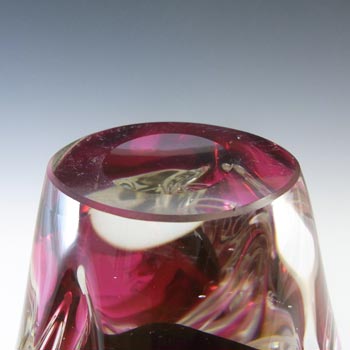 SIGNED W Johanson Orrefors Sea Glasbruk Glass Coquille Vase