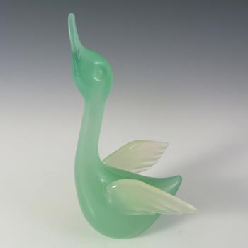 Archimede Seguso Alabastro Glass Swan / Bird Figurine - Labelled