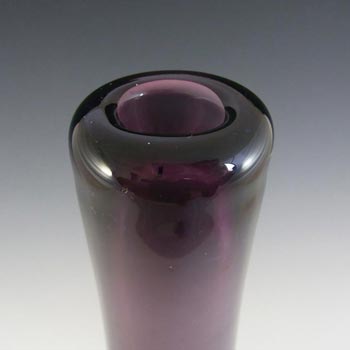 Thai Murano Style Purple & Blue Sommerso Glass Stem Vase