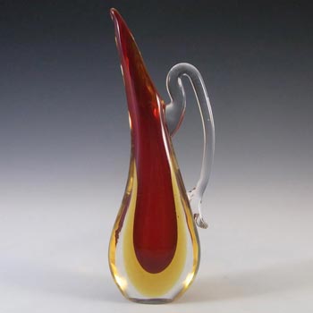 (image for) Murano/Venetian Red & Amber Sommerso Glass Vase/Jug