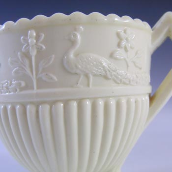 Sowerby #1350 Victorian Queen's Ivory Milk Glass Creamer - Marked