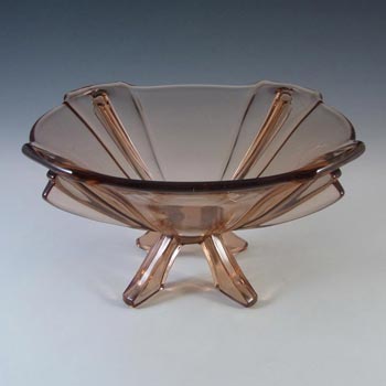 Stölzle #19283 Czech Art Deco 1930's Pink Glass Bowl