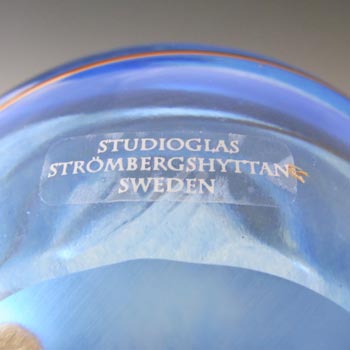 Strömberg / Strömbergshyttan Swedish Glass Candle Votive - Signed