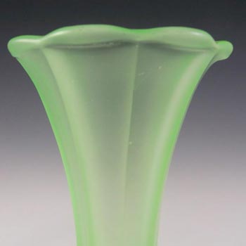 Walther & Söhne Art Deco Uranium Green Glass Vase