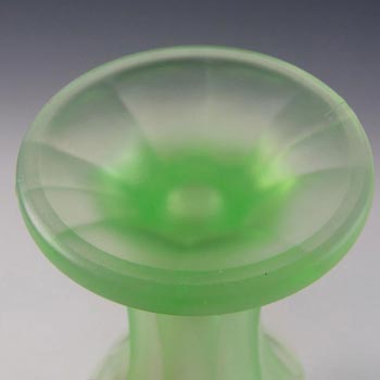 Walther & Söhne Art Deco Uranium Green Glass Vase