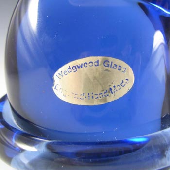 Wedgwood Sapphire Blue Glass Cat RSW406 or SG440 - Marked