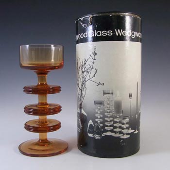 BOXED Wedgwood Topaz Glass Sheringham Candlestick RSW13/3