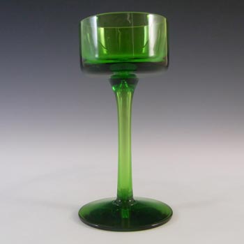 Wedgwood \"Brancaster\" Green Glass 5.25\" Candlestick RSW15/1 - Marked