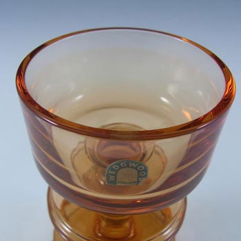 (image for) LABELLED Wedgwood Topaz Glass Sheringham Candlestick RSW13/2 - Click Image to Close