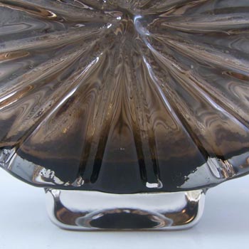 Whitefriars #9676 Baxter Cinnamon Textured Glass Sunburst Vase