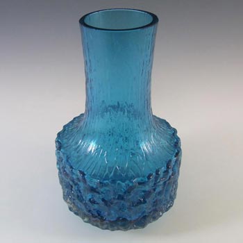 Whitefriars #9818 Baxter Kingfisher Glass Textured Mallet Vase