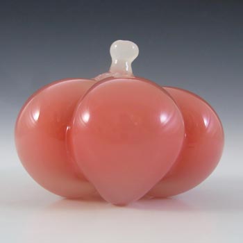 Archimede Seguso Murano Alabastro Pink Glass Pumpkin Fruit