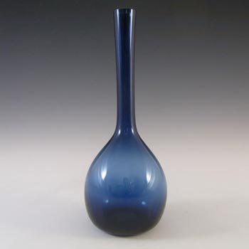 Elme Swedish/Scandinavian Dark Blue Uncased Glass 7.75\" Vase