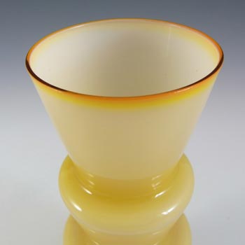 Lindshammar / Alsterbro Swedish Caramel Hooped Glass Vase