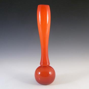 Empoli Vintage Italian Orange/Red Retro Cased Glass Vase