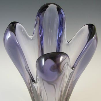 Skrdlovice #6348 Czech Pink & Purple Glass Vase by Rudolf Beránek