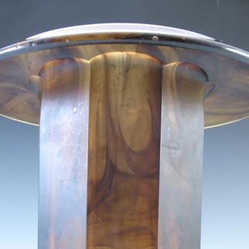 Davidson #279D Vintage 8.5" Art Deco Amber Cloud Glass Vase