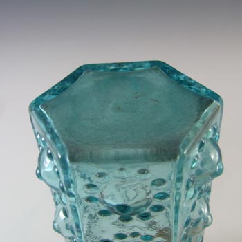 Dartington #FT95 Frank Thrower Nipple Blue Glass Vase