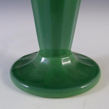 Davidson Art Deco 7.5" Jade Green Glass Vase #51