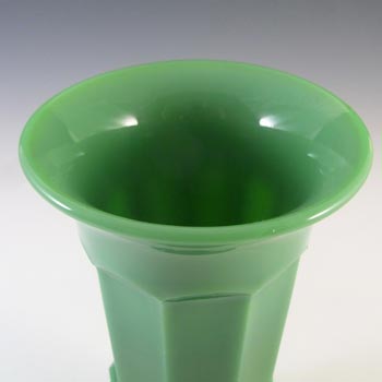 Davidson Art Deco 8" Jade Green Glass Vase #279