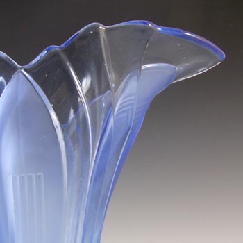 Walther & Söhne 1930's Art Deco Blue Glass 'Greta' Vase