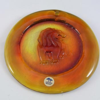 LABELLED Ekenas Orange Vintage Glass 'Leo' Suncatcher
