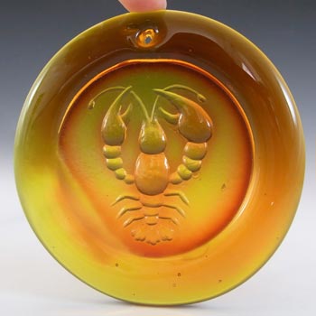 Ekenas Orange Vintage Glass 'Scorpio' Zodiac Suncatcher