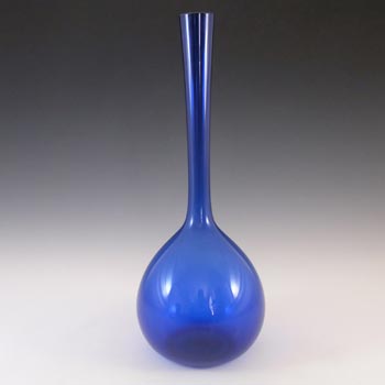 Elme Swedish/Scandinavian Blue Uncased Glass 13" Vase