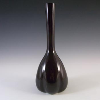 Elme Vintage Scandinavian Dark Red Glass 'Melon-Form' Vase