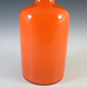 Holmegaard Otto Brauer Red Cased Glass 10" Gulvvase / Gul Vase