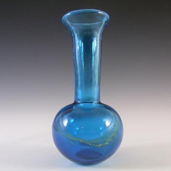 (image for) Mdina 'Blue Summer' Maltese Vintage Glass Vase - Signed