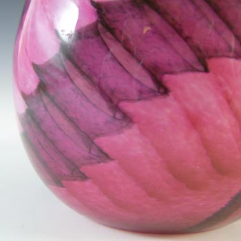 SIGNED Mtarfa Maltese Organic Pink & Purple Glass Vase