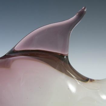 SIGNED V. Nason & Co Murano Purple Glass Fish Sculpture