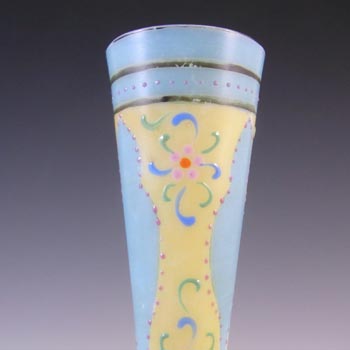 Harrach Victorian Hand Painted/Enamelled 'Moroccan Ware' Glass Vase