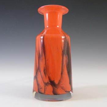 Prachen Vintage Czech Red Glass 'Flora' Vase by Frantisek Koudelka