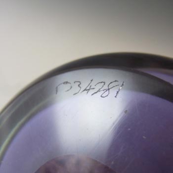 MARKED Caithness Purple Vintage Glass "Blush" Paperweight
