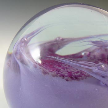MARKED Caithness Purple Vintage Glass "Blush" Paperweight