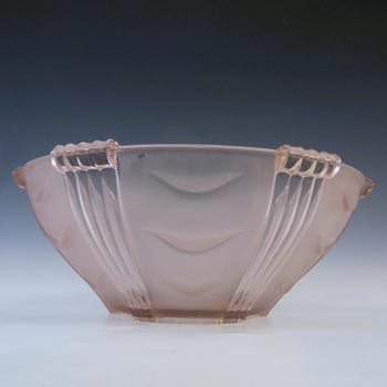 Stölzle #19677 Czech Art Deco 1930's Pink Glass Bowl