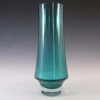 Riihimaki #1374 Riihimaen Lasi Oy Finnish Turquoise Glass Vase