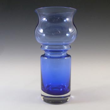 Riihimaki #1513 Riihimaen Lasi Oy Blue Glass 'Tulppaani' Vase