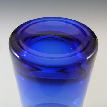 Riihimaki #1513 Riihimaen Lasi Oy Blue Glass 'Tulppaani' Vase - Click Image to Close