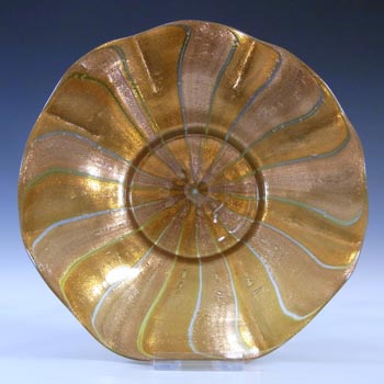 Salviati Murano Copper Aventurine Vintage Glass Plate/Dish