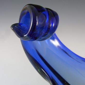 Cristallo Venezia CCC Murano Blue & Amber Sommerso Glass Bowl