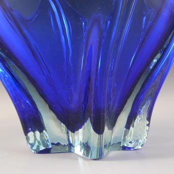 Cristallo Venezia CCC Murano Blue Sommerso Glass Bowl