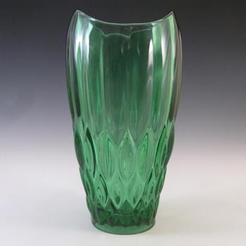 Sklo Union Rudolfova Green Glass Vase by Václav Hanuš #12992