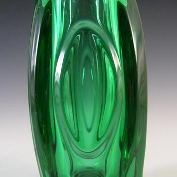 Rosice Sklo Union Green Glass Lens / Bullet Vase