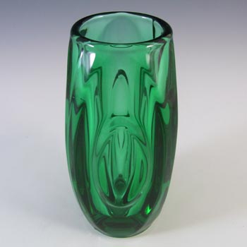 Rosice Sklo Union Green Glass Lens / Bullet Vase