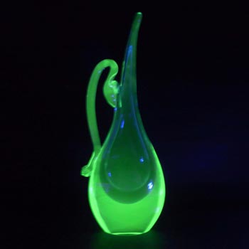 (image for) Murano Blue & Uranium Green Sommerso Glass Jug/Vase