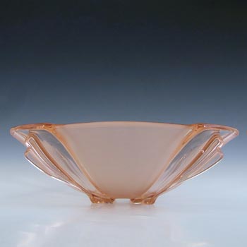 Stölzle #19251 Czech Art Deco 1930\'s Pink Glass Bowl