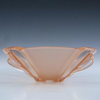 Stölzle Set of 4 x Czech Art Deco Pink Glass Bowls #19251
